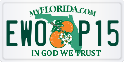 FL license plate EWOP15