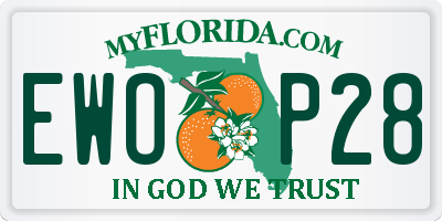 FL license plate EWOP28