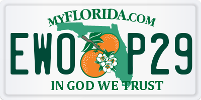 FL license plate EWOP29