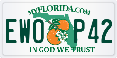 FL license plate EWOP42