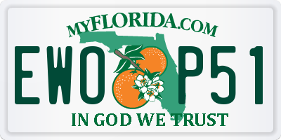 FL license plate EWOP51