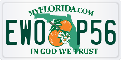 FL license plate EWOP56