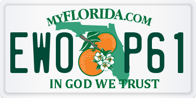 FL license plate EWOP61