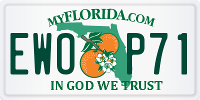 FL license plate EWOP71
