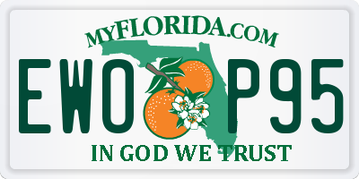 FL license plate EWOP95
