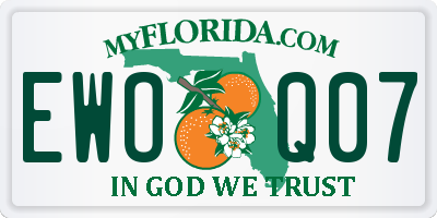 FL license plate EWOQ07