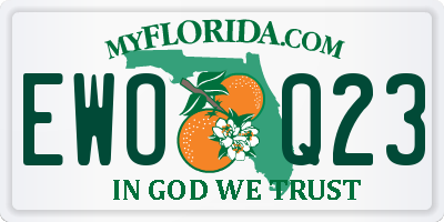 FL license plate EWOQ23
