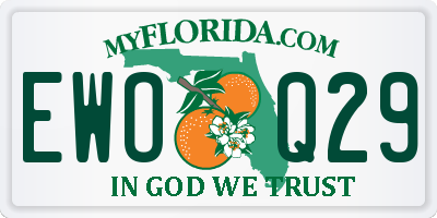FL license plate EWOQ29