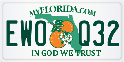 FL license plate EWOQ32