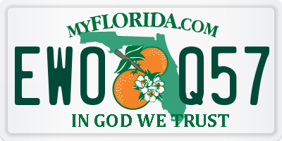 FL license plate EWOQ57
