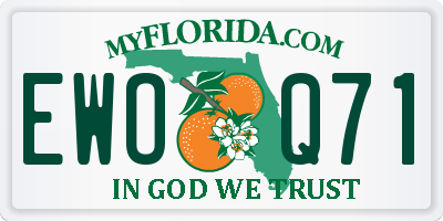 FL license plate EWOQ71