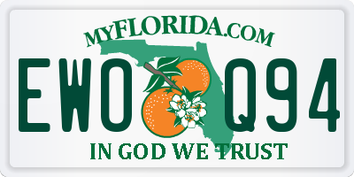 FL license plate EWOQ94