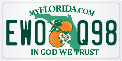 FL license plate EWOQ98