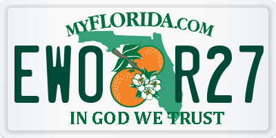 FL license plate EWOR27