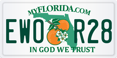 FL license plate EWOR28