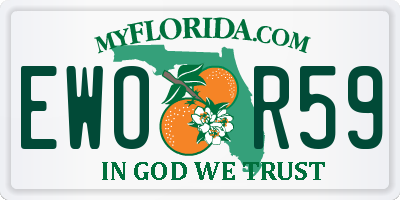 FL license plate EWOR59