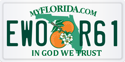 FL license plate EWOR61