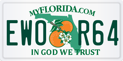 FL license plate EWOR64