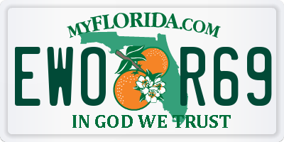 FL license plate EWOR69