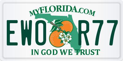FL license plate EWOR77