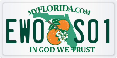 FL license plate EWOS01