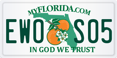 FL license plate EWOS05