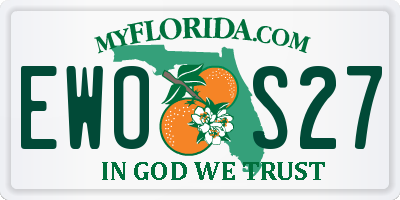 FL license plate EWOS27