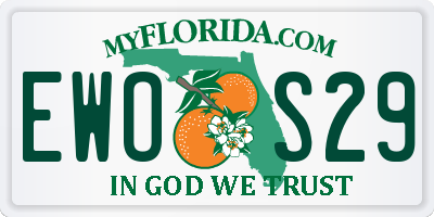 FL license plate EWOS29