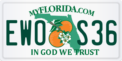 FL license plate EWOS36