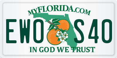 FL license plate EWOS40