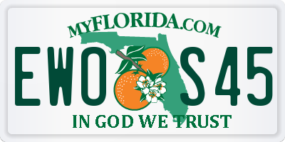 FL license plate EWOS45