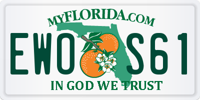 FL license plate EWOS61