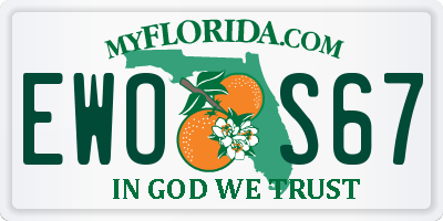 FL license plate EWOS67