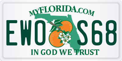 FL license plate EWOS68