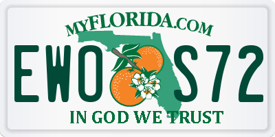 FL license plate EWOS72