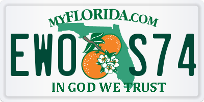 FL license plate EWOS74