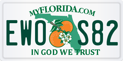 FL license plate EWOS82