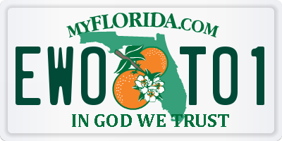 FL license plate EWOT01