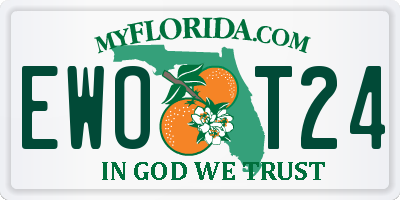 FL license plate EWOT24