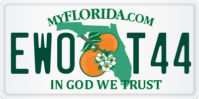 FL license plate EWOT44
