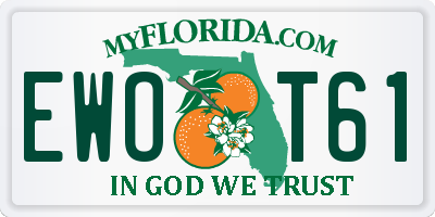 FL license plate EWOT61