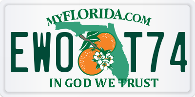 FL license plate EWOT74