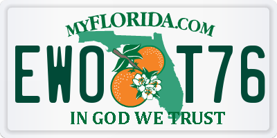 FL license plate EWOT76