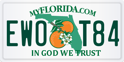 FL license plate EWOT84