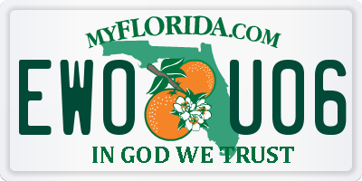 FL license plate EWOU06