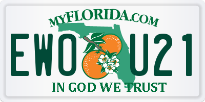 FL license plate EWOU21