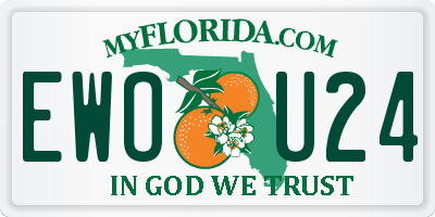 FL license plate EWOU24