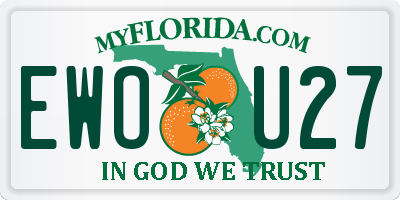 FL license plate EWOU27