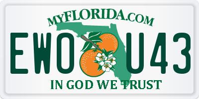 FL license plate EWOU43