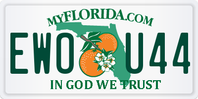 FL license plate EWOU44